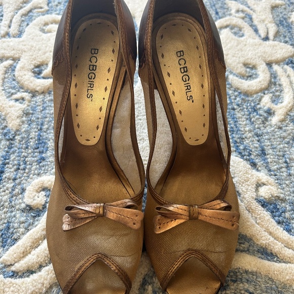 BCBGirls Gold Spike Mesh Heels - Picture 4 of 4